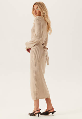 Rib Knitted Cardigan Dress