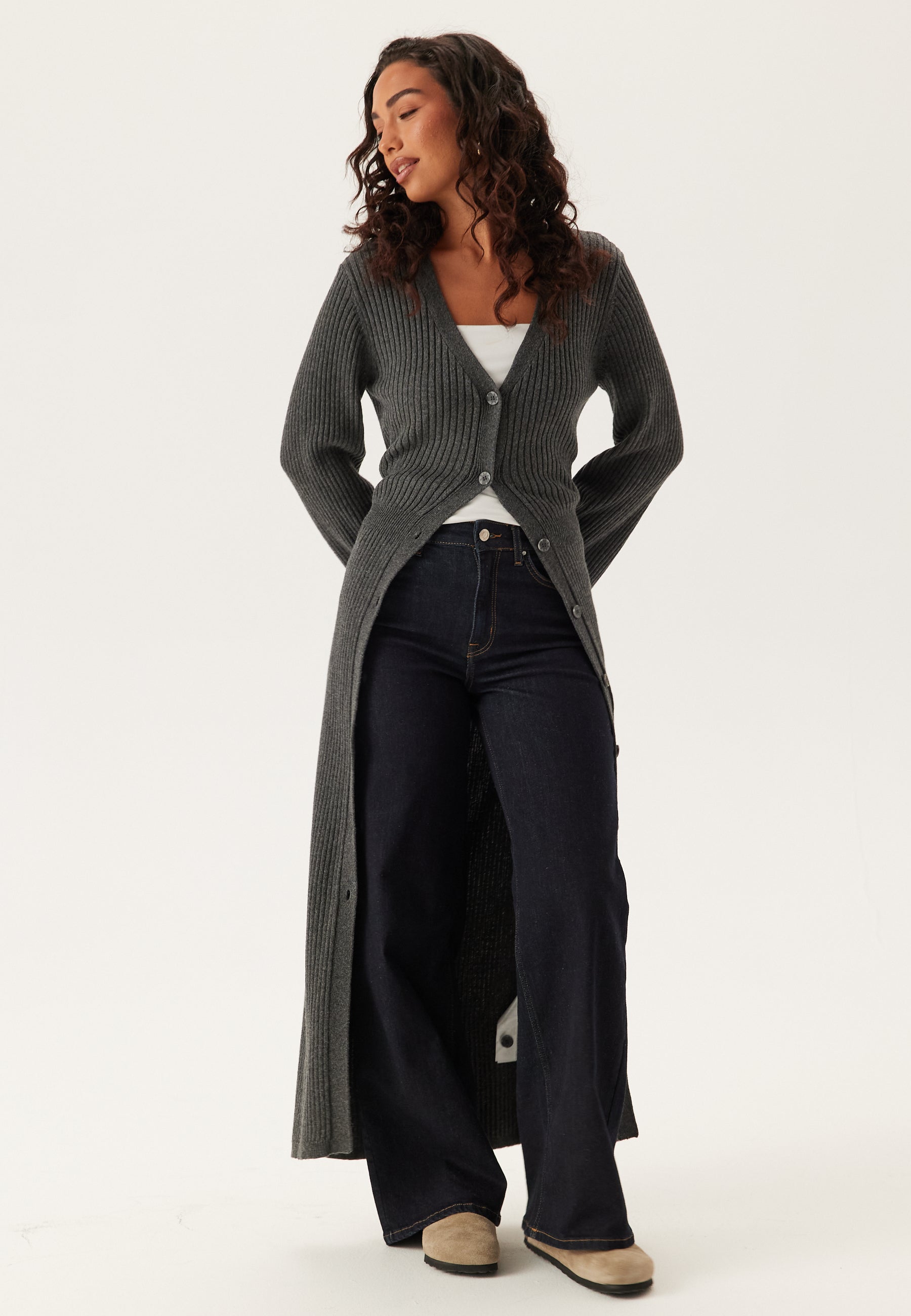 ribbed knit cardigan dress Ladies - Red Rib-knit dress - Size: XXS