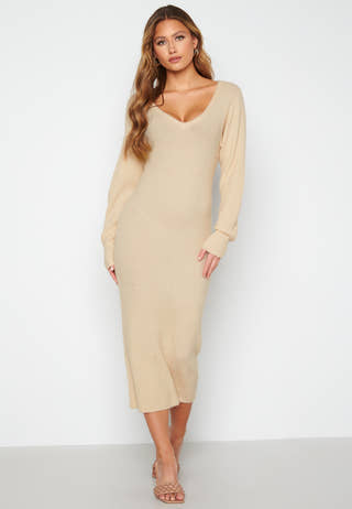 Rosanna knitted puff sleeve dress