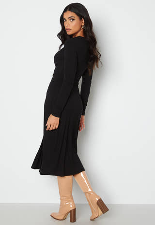 Rose long sleeve button dress