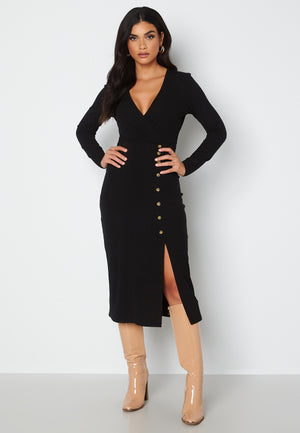 Rose long sleeve button dress