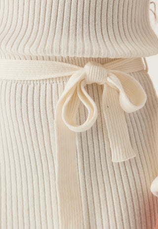 Round Neck Rib Knitted Midi Dress