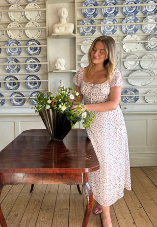 Ruched Bustier Midi Dress