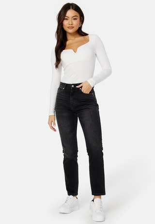 Square V-neck Long Sleeve Top