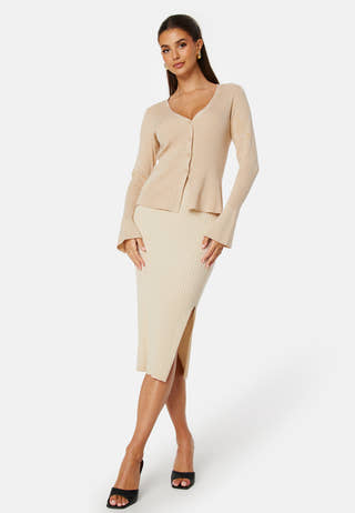 Knitted Rib Cardigan