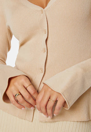 Knitted Rib Cardigan