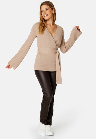 Samantha knitted wrap top