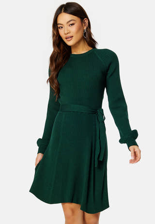 Rib Knitted Skater Dress
