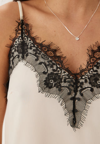 Satin Lace Singlet