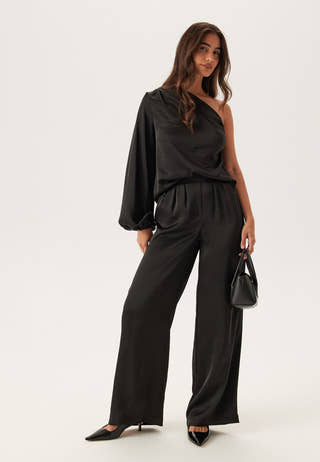 Satin One Shoulder Blouse