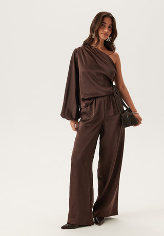 Satin One Shoulder Blouse