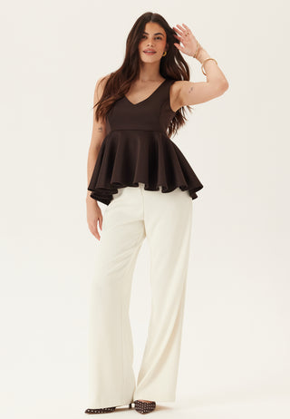 Scuba Peplum Top
