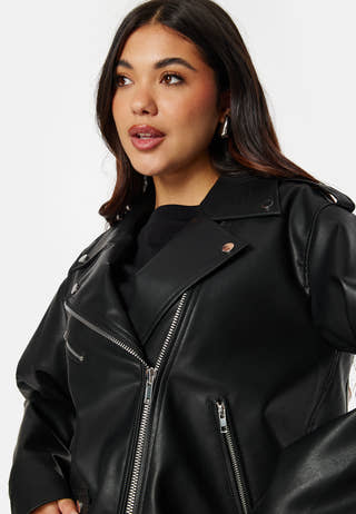 Faux Leather PU Biker Jacket