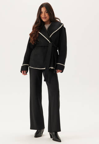 Shawl Collar Wool Blend Jacket