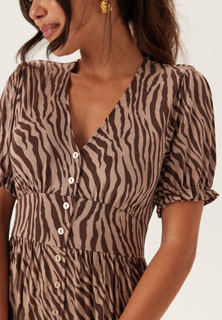 Soft Short Button Dress