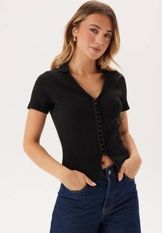 Short Sleeve Collar Top