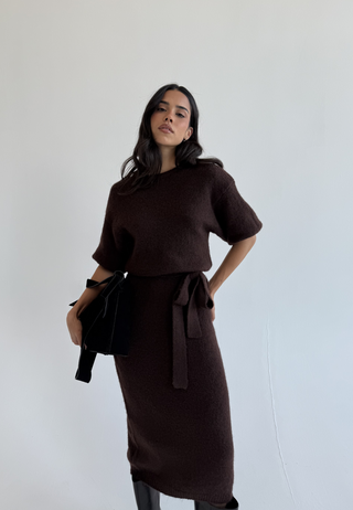 Short Sleeve Knitted Dress