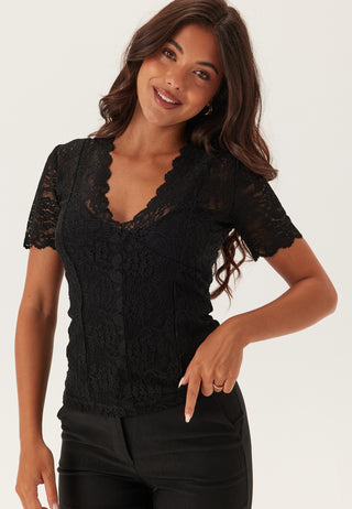 Short Sleeve Lace Top