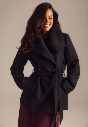 Short Wool Blend Coat
