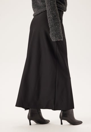 Slit Satin Maxi Skirt