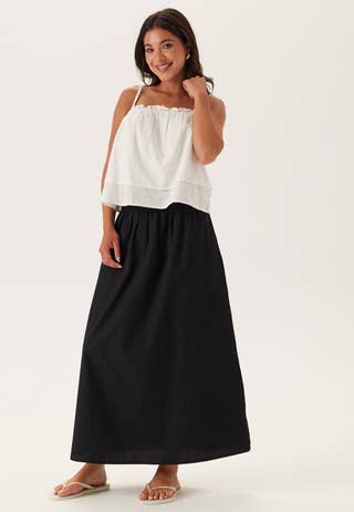 Smock Waist Maxi Skirt