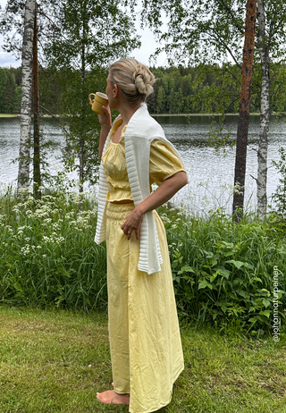 Smock Waist Maxi Skirt