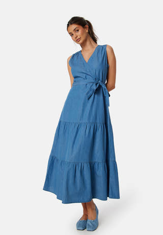 Denim Flounce Dress