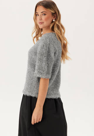 Sparkling Knitted Short Sleeve Sweater