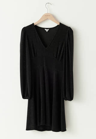 Sparkling Puff Sleeve Dress