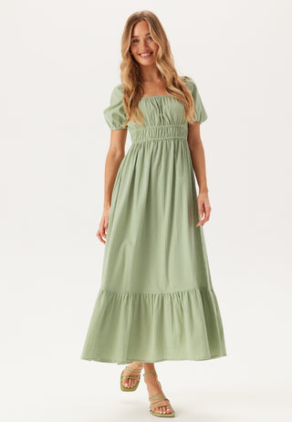 Square Neck Cotton Maxi Dress