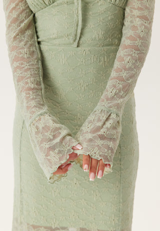 Square Neck Lace Dress