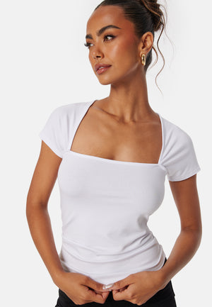 Square Neck Short Sleeve Top
