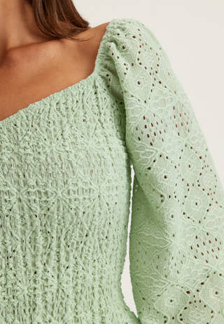 Square Neck Smock Top