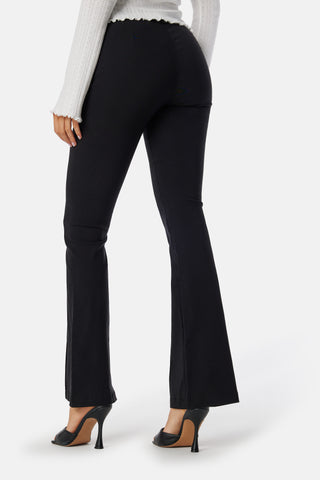 Mid Waist Stretchy Flared Trousers