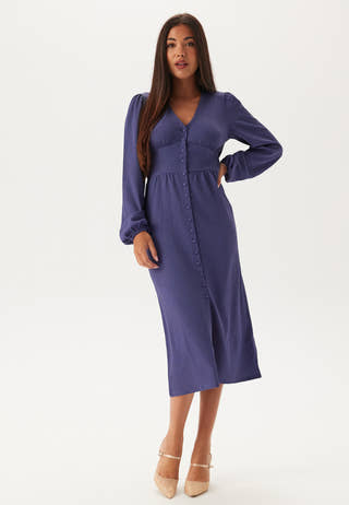 Structure Button Midi Dress