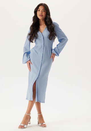 Structure Button Midi Dress