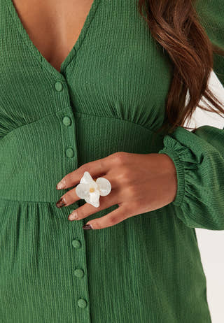 Structure Button Midi Dress