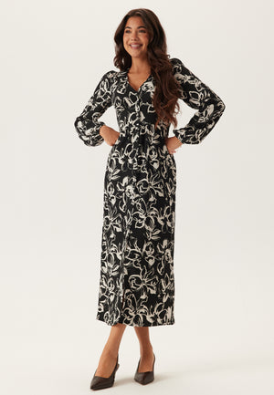 Structure Button Midi Dress