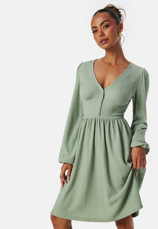 Structure Button Short Dress