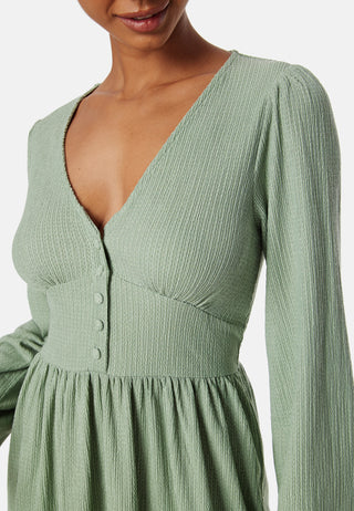 Structure Button Short Dress