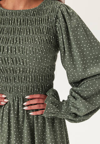 Structure Long Sleeve Midi Dress