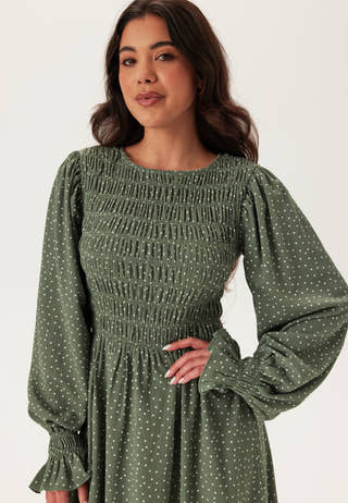 Structure Long Sleeve Midi Dress