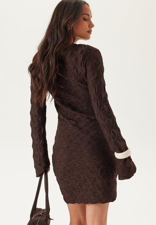 Structure Long Sleeve Short Dress