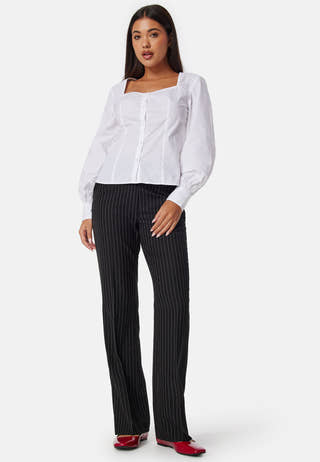 Sweetheart Neck Poplin Shirt