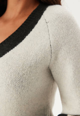 V-neck Knitted Midi Dress