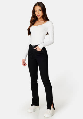 Tinnie  slit high waist jeans