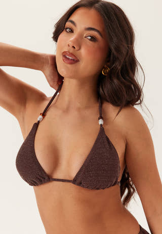 Triangle Glittery Bikini Top