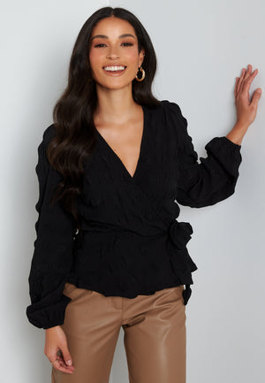 Triniti wrap blouse