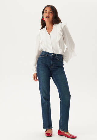 V-neck Frill Blouse
