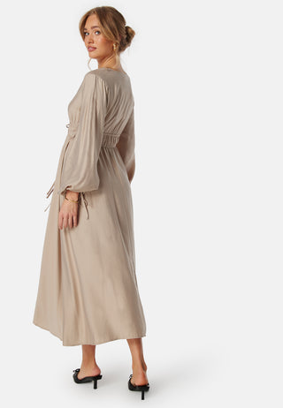 V-neck Strap L/S Dress